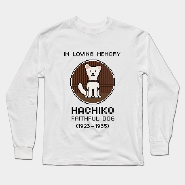 In Loving Memory of Hachiko Long Sleeve T-Shirt by katnanigans